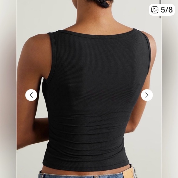 NWT ! SKIMS Black soft lounge lace tank with lace bralette! Size medium - Picture 4 of 7